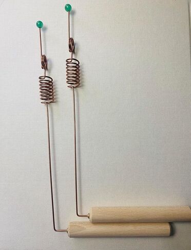 Set of 2 dowsing rods with Jade tis divining L rods 23 cm (9 in) Wood Handles Spirit Hunting Water Location Lost Objects Aura in Saudi Arabia