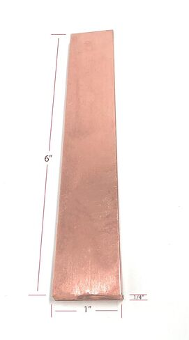 معدن Magery النحاس شريط مسطح الأسهم سكين صنع النحاس حافلة بار الأسهم 1/4 "x 1" x 6" in Saudi Arabia