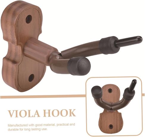 VICASKY Violin Wall Hook Walnut Instrument Hanging Hook for Violin and Erhu Wall Mounted Rack Compact Space Saving Design Durable and Practical for Home Studio in Saudi Arabia