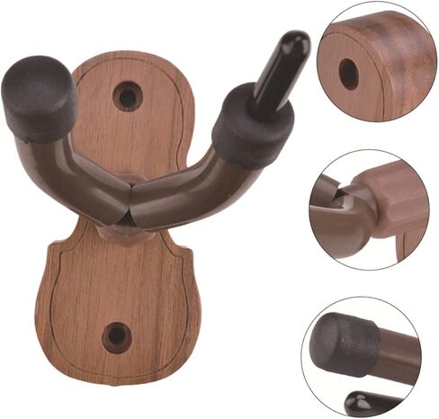 VICASKY Violin Wall Hook Walnut Instrument Hanging Hook for Violin and Erhu Wall Mounted Rack Compact Space Saving Design Durable and Practical for Home Studio in Saudi Arabia