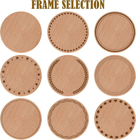 30-1000 قطعة 40 مم من رموز المشروبات الخشبية المخصصة، محفورة بالليزر على الوجهين مع شعار أو نص أو صور، رقائق خشبية مستديرة مخصصة للحانات وحفلات الزفاف والحفلات والعروض الترويجية لأحداث الشركات in Kuwait