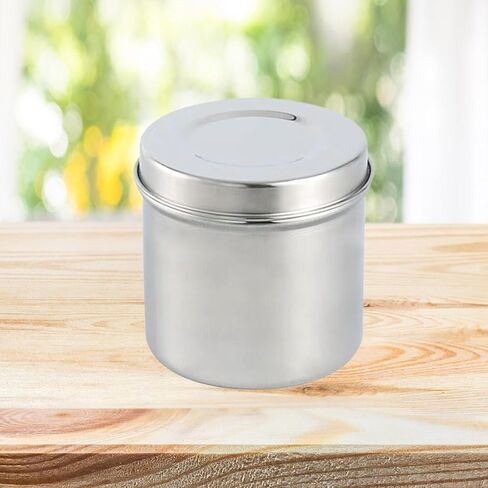 Stainless Steel Medical Jar Storage Container with Lid for Beauty Salons & Clinics, 10cmx10.5cm (3.94inchx4.13inch) in Saudi Arabia