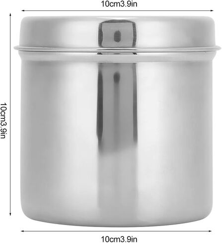 Cotton Ball Container, 10x10x10cm/3.9x3.9x3.9in Cotton Ball Jar Stainless Steel Pads Swabs Holder Organizer Canister for Home Hospital in Saudi Arabia