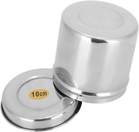 Cotton Ball Container, 10x10x10cm/3.9x3.9x3.9in Cotton Ball Jar Stainless Steel Pads Swabs Holder Organizer Canister for Home Hospital in Saudi Arabia