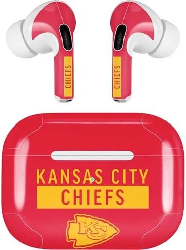 Skinit Decal Audio Skin Compatible with Apple AirPods Pro (2rd Gen, 2022) - Officially Licensed NFL Kansas City Chiefs Red Performance Series Design in Saudi Arabia