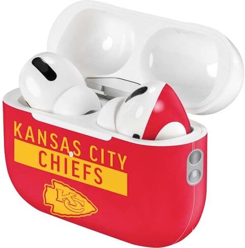 Skinit Decal Audio Skin Compatible with Apple AirPods Pro (2rd Gen, 2022) - Officially Licensed NFL Kansas City Chiefs Red Performance Series Design in Saudi Arabia