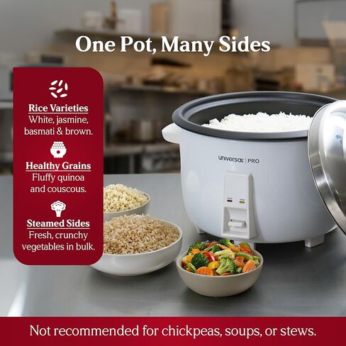 Universal PRO Magna Commercial Rice Cooker, 35 Cups Uncooked and 70 Cups Cooked Rice, 5.9QT Large Rice Maker with Nonstick Inner Pot, One Touch Operation, Auto Keep Warm, Electric Rice Cooker for Restaurants, Catering, and Hotels, Easy to Clean in Saudi Arabia