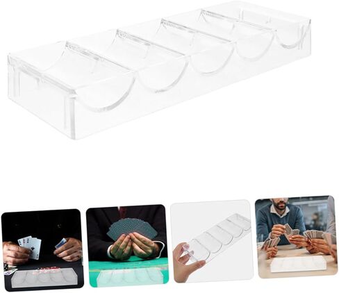 Totority 2pcs Portable Poker Chip Holder Multi Grid Transparent Storage Tray for Management and Gaming Compact Design for Daily Use and Sturdy in Saudi Arabia