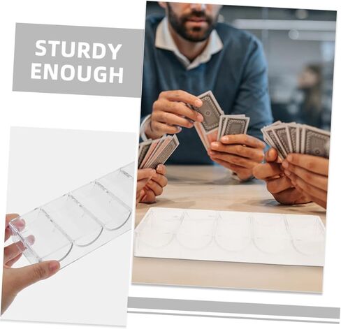 Totority 2pcs Portable Poker Chip Holder Multi Grid Transparent Storage Tray for Management and Gaming Compact Design for Daily Use and Sturdy in Saudi Arabia