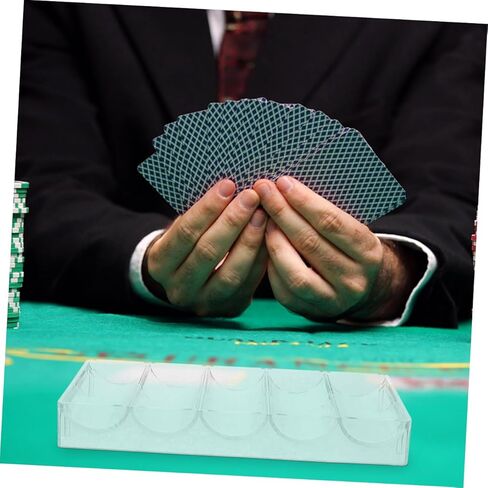 Totority 2pcs Portable Poker Chip Holder Multi Grid Transparent Storage Tray for Management and Gaming Compact Design for Daily Use and Sturdy in Saudi Arabia
