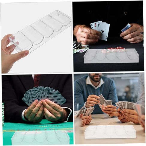 Totority 2pcs Portable Poker Chip Holder Multi Grid Transparent Storage Tray for Management and Gaming Compact Design for Daily Use and Sturdy in Saudi Arabia