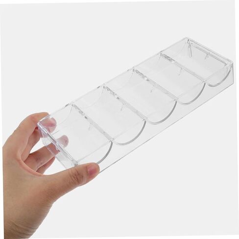 Totority 2pcs Portable Poker Chip Holder Multi Grid Transparent Storage Tray for Management and Gaming Compact Design for Daily Use and Sturdy in Saudi Arabia