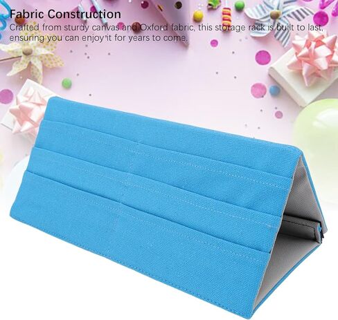 Fdit Foldable Multi Tier Poker Card Holder - Portable Fabric Tabletop Stand with Durable Canvas & Oxford Cloth, Organizer for Family Game Nights, Travel, Kids (Blue) in Saudi Arabia