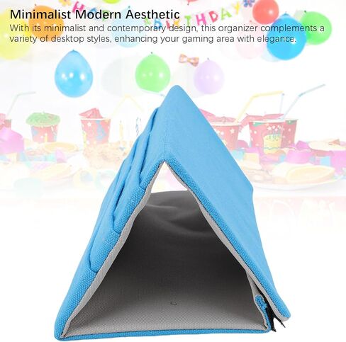 Fdit Foldable Multi Tier Poker Card Holder - Portable Fabric Tabletop Stand with Durable Canvas & Oxford Cloth, Organizer for Family Game Nights, Travel, Kids (Blue) in Saudi Arabia