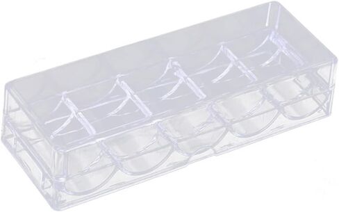 Hemoton 1Pc Transparent Poker Chips Storage Organizer Container for Board Games Game Chip Tray with Compartments for Easy Access and Tidy Setup in Saudi Arabia