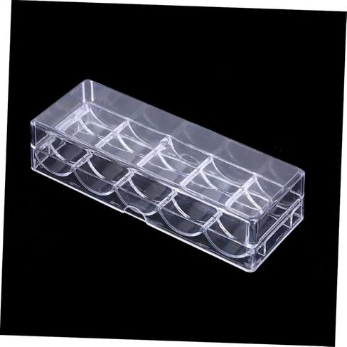 Hemoton 1Pc Transparent Poker Chips Storage Organizer Container for Board Games Game Chip Tray with Compartments for Easy Access and Tidy Setup in Saudi Arabia