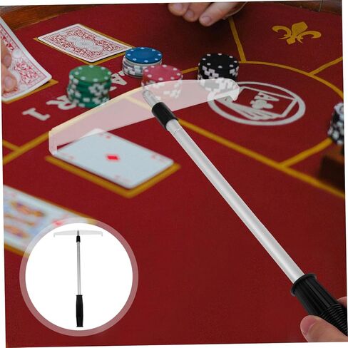Telescopic Poker Chip Rake Collector Convenient Collecting Rod for Chips Design Smooth Finish for Poker Games and Board Game Enthusiasts in Kuwait