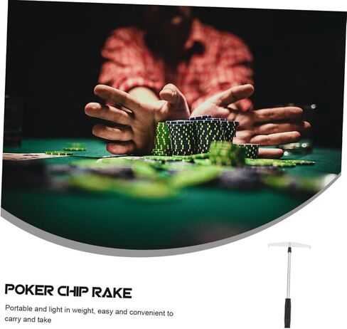 VANZACK Telescopic Poker Chip Rake for Collecting Chips Adjustable Length Plastic Material 1-Piece Set for Poker Games and Home Tournaments in Saudi Arabia