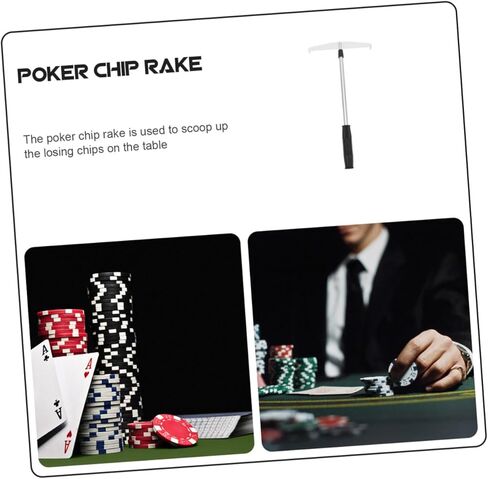 VANZACK Telescopic Poker Chip Rake for Collecting Chips Adjustable Length Plastic Material 1-Piece Set for Poker Games and Home Tournaments in Saudi Arabia