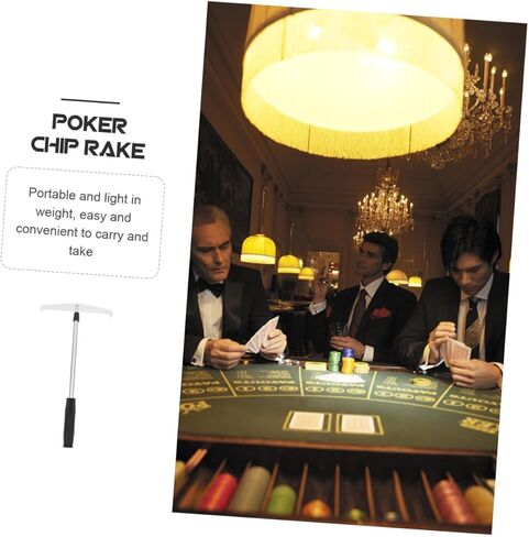 VANZACK Telescopic Poker Chip Rake for Collecting Chips Adjustable Length Plastic Material 1-Piece Set for Poker Games and Home Tournaments in Saudi Arabia