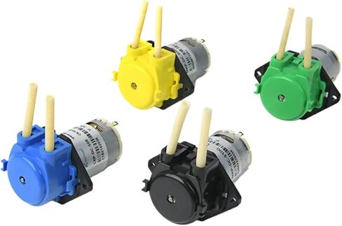 مضخة تمعجية صغيرة NKP 5 في حزمة 6 فولت/12 فولت/24 فولت محرك تيار مستمر مضخة جرعات منخفضة التدفق مع اللون الأزرق، أنابيب السيليكون/BPT (B08، 24 فولت مستقيم) in Kuwait