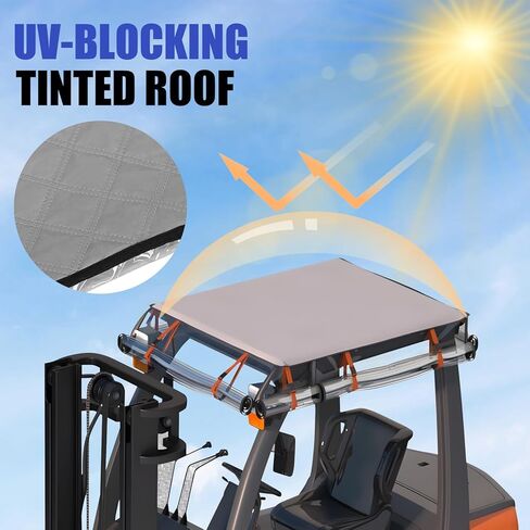 غطاء رافعة شوكية، مقاوم للطقس يناسب الجميع حتى 6000 رطل من الرافعات الشوكية، 57 بوصة علوية 45 بوصة طول × 47 بوصة عرض × 52 بوصة ارتفاع، مادة PVC شفافة مع جيب للحماية من الرياح والماء والغبار in Kuwait