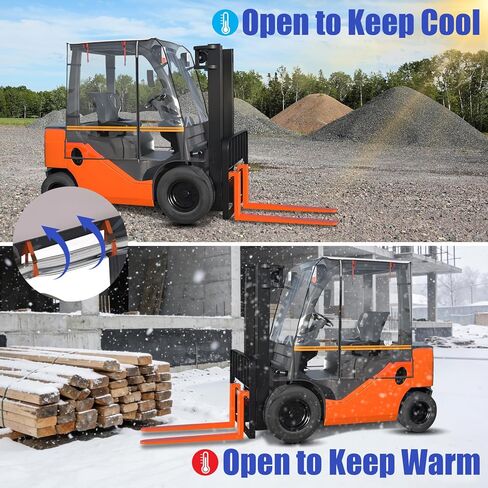 غطاء رافعة شوكية، مقاوم للطقس يناسب الجميع حتى 6000 رطل من الرافعات الشوكية، 57 بوصة علوية 45 بوصة طول × 47 بوصة عرض × 52 بوصة ارتفاع، مادة PVC شفافة مع جيب للحماية من الرياح والماء والغبار in Kuwait