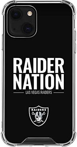 Skinit Clear Phone Case Compatible with iPhone 13 Mini - Officially Licensed NFL Las Vegas Raiders Team Motto Design in Saudi Arabia