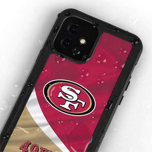 Skinit Waterproof Phone Case Compatible with iPhone 12 - Officially Licensed NFL San Francisco 49ers Design in Saudi Arabia