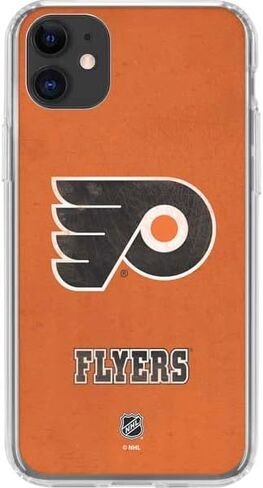 Skinit Clear Phone Case Compatible with iPhone 11 - Officially Licensed NHL Philadelphia Flyers Distressed Design in Saudi Arabia