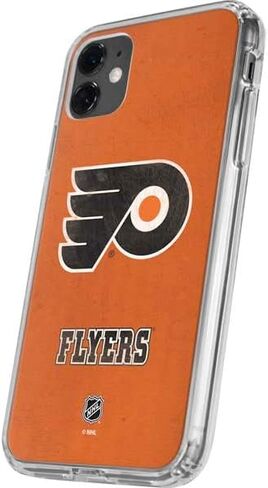 Skinit Clear Phone Case Compatible with iPhone 11 - Officially Licensed NHL Philadelphia Flyers Distressed Design in Saudi Arabia