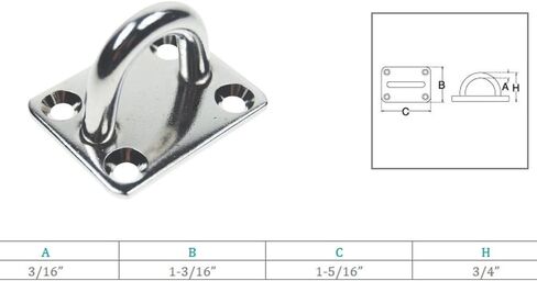 Prolinemax Marine Boat الفولاذ المقاوم للصدأ T316 3/16 "مربع العين وسادة تزوير سلك حبل الرفع in Kuwait