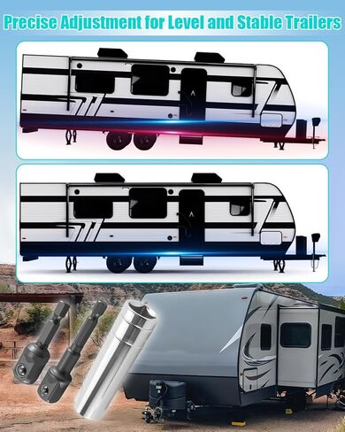محول مقبض كرنك متوافق مع Coleman Fleetwood Pop Up Camper، ملحق مثقاب مقبس 3/8 بوصة لرفع رافعة المقطورة، استبدال الكروم عالي التحمل لرفع وخفض سقف العربة in Kuwait