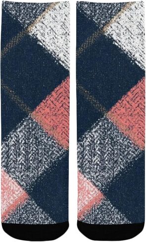 جوارب Bold Tartan Art للمشي لمسافات طويلة - جوارب شتوية حرارية سميكة دافئة للأطفال الصغار للأولاد والبنات للمدرسة، والارتداء اليومي والأنشطة الخارجية in Kuwait