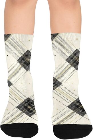 جوارب المشي لمسافات طويلة بطباعة منقوشة مذهبة - جوارب شتوية حرارية سميكة دافئة للأطفال الصغار للأولاد والبنات للمدرسة، والارتداء اليومي والأنشطة الخارجية in Kuwait