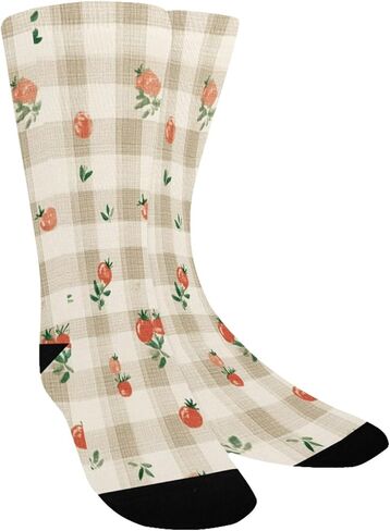 جوارب لطيفة منقوشة على شكل فراولة للمشي لمسافات طويلة - جوارب شتوية حرارية سميكة دافئة للأطفال الصغار للأولاد والبنات للمدرسة، والارتداء اليومي والأنشطة الخارجية in Kuwait