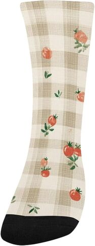 جوارب لطيفة منقوشة على شكل فراولة للمشي لمسافات طويلة - جوارب شتوية حرارية سميكة دافئة للأطفال الصغار للأولاد والبنات للمدرسة، والارتداء اليومي والأنشطة الخارجية in Kuwait