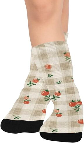 جوارب لطيفة منقوشة على شكل فراولة للمشي لمسافات طويلة - جوارب شتوية حرارية سميكة دافئة للأطفال الصغار للأولاد والبنات للمدرسة، والارتداء اليومي والأنشطة الخارجية in Kuwait