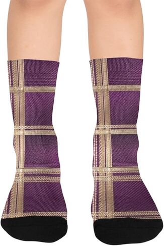 جوارب Orchid Bloom Motif للمشي لمسافات طويلة - جوارب شتوية حرارية سميكة دافئة للأولاد والبنات للمدرسة، والارتداء اليومي والأنشطة الخارجية in Kuwait