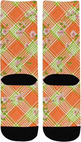 جوارب المشي لمسافات طويلة بطباعة شبكة الحمضيات - جوارب شتوية حرارية سميكة دافئة للأولاد والبنات للمدرسة، والارتداء اليومي والأنشطة الخارجية in Kuwait