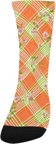 جوارب المشي لمسافات طويلة بطباعة شبكة الحمضيات - جوارب شتوية حرارية سميكة دافئة للأولاد والبنات للمدرسة، والارتداء اليومي والأنشطة الخارجية in Kuwait