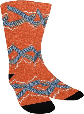 جوارب المشي لمسافات طويلة بطبعة حبل بحري - جوارب شتوية حرارية سميكة دافئة للأولاد والبنات الصغار للمدرسة، والارتداء اليومي والأنشطة الخارجية in Kuwait