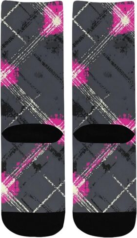 جوارب Grunge Check Vibe Pink للمشي لمسافات طويلة - جوارب شتوية حرارية سميكة دافئة للأولاد والبنات الصغار للمدرسة، والارتداء اليومي والأنشطة الخارجية in Kuwait