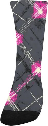 جوارب Grunge Check Vibe Pink للمشي لمسافات طويلة - جوارب شتوية حرارية سميكة دافئة للأولاد والبنات الصغار للمدرسة، والارتداء اليومي والأنشطة الخارجية in Kuwait