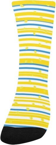 جوارب المشي لمسافات طويلة بطباعة شريطية من الحمضيات - جوارب شتوية حرارية سميكة دافئة للأطفال الصغار للأولاد والبنات للمدرسة، والارتداء اليومي والأنشطة الخارجية in Kuwait