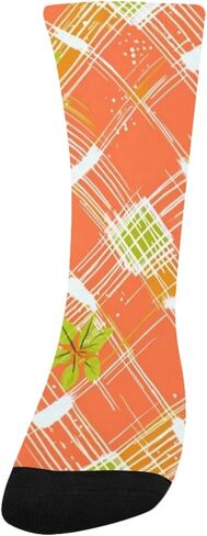 جوارب المشي لمسافات طويلة باللون الأخضر من Bright Bloom Motif - جوارب شتوية حرارية سميكة دافئة للأولاد والبنات للمدرسة، والارتداء اليومي والأنشطة الخارجية in Kuwait