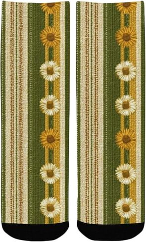 جوارب مشي ربيعية مطبوعة مخططة من Sunny - جوارب شتوية حرارية سميكة دافئة للأولاد والبنات الصغار للمدرسة، والارتداء اليومي والأنشطة الخارجية in Kuwait