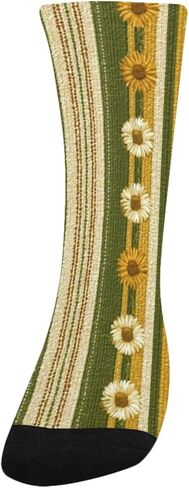 جوارب مشي ربيعية مطبوعة مخططة من Sunny - جوارب شتوية حرارية سميكة دافئة للأولاد والبنات الصغار للمدرسة، والارتداء اليومي والأنشطة الخارجية in Kuwait