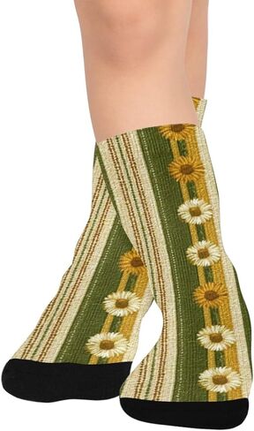 جوارب مشي ربيعية مطبوعة مخططة من Sunny - جوارب شتوية حرارية سميكة دافئة للأولاد والبنات الصغار للمدرسة، والارتداء اليومي والأنشطة الخارجية in Kuwait