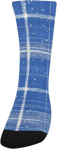 جوارب Blue Sparkle Check Vibe للمشي لمسافات طويلة - جوارب شتوية حرارية سميكة دافئة للأولاد والبنات للمدرسة، والارتداء اليومي والأنشطة الخارجية in Kuwait